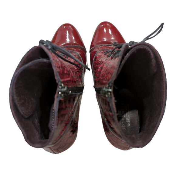 JOSE SAENZ • Burgundy Deep Cherry Patent Bootie - Picture 5 of 9